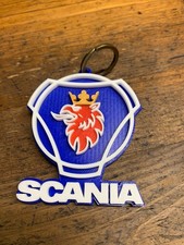 SCANIA Truck Blue Keyring Key