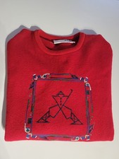 Pringle Knit Jumper Red  Neck