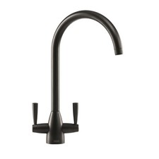 Franke Eiger Dual Lever Pull Out Monobloc Kitchen Mixer Tap - Black 115.0659.348