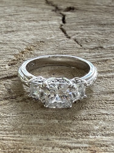 Tacori three stone ring - tacori, cz