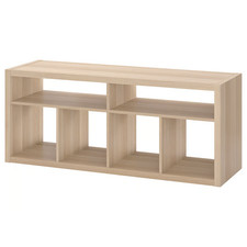 IKEA KALLAX TV Bench Oak Cube Storage Cabinet Media Console Organizer 147x60cm