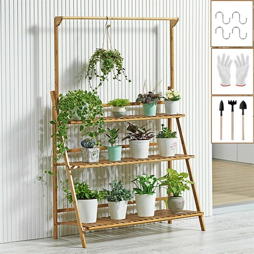 Tier folding bamboo plant - tier,