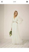 FRENCH CONNECTION Cari Boho Maxi Bridal Dress Uk 8 rrp £225