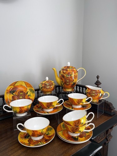 Van gogh sunflowers coffee set - sunflowers,