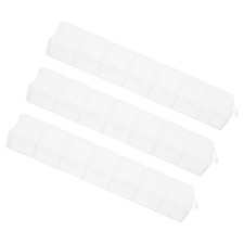  3 Pcs Mini Storage Containers Craft Supplies Organizer Clear Plastic Bead Case