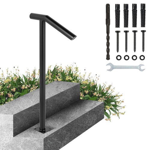 Step handrail single post - handrail,