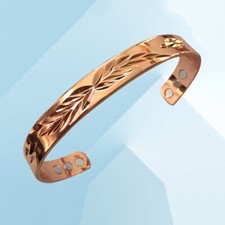 LADIES COPPER MAGNETIC BRACELET CARPAL TUNNEL BANGLE ARTHRITIS PAIN RELIEF UK