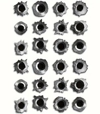 24x 3D BULLET HOLE Stickers