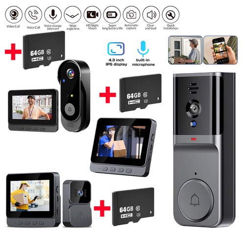 Wireless video doorbell - wireless, door