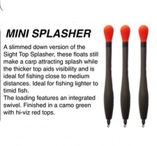 Premier Mini Sight Top Splasher Pellet Waggler Carp Float Set Of 3 Or Individual