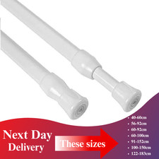 Extendable Spring Loaded Tension Rod Telescopic Voile Net Curtain Rail Pole Rods
