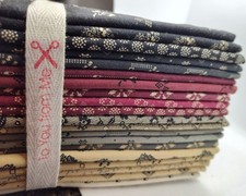 Claret half yard bundle Paula Barnes for Marcus Civil War Reproduction 20 pcs.