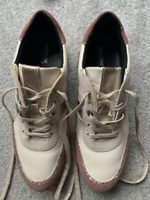 Ladies Geox Respira Trainers Natural With gold Glitter detail size 38 UK 5
