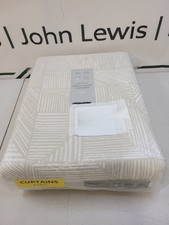 John Lewis Strata Weave Pair Lined Pencil Pleat Curtains, Putty W167 x D182cm