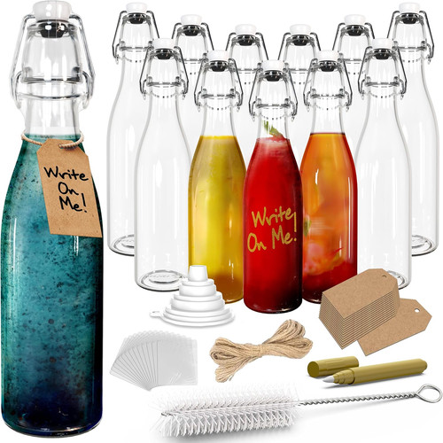 Swing top glass bottles - 12,