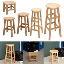 Reinforced Wooden Bar Stool