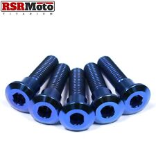 Suzuki Bandit 600 / 600S Titanium Rear Brake Disc Rotor Bolts, 1995-2004, Blue