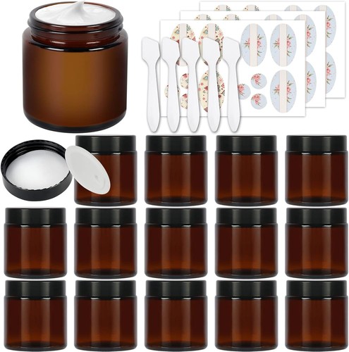 Betrome 120ml amber glass jars - betrome,