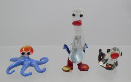 Murano glass animals octopus - glass,