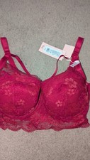 34G   BOUX AVENUE UNDERWIIRED DARK RED STEPHANIE  LONGLINE BRA  BNWOT RRP £36