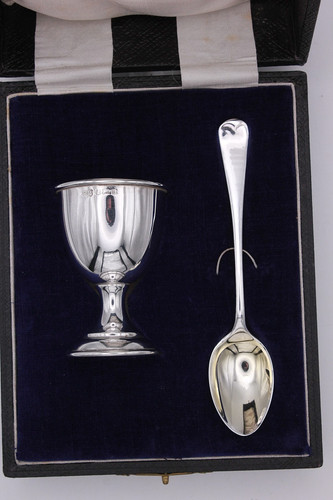 Antique sterling silver egg - antique,