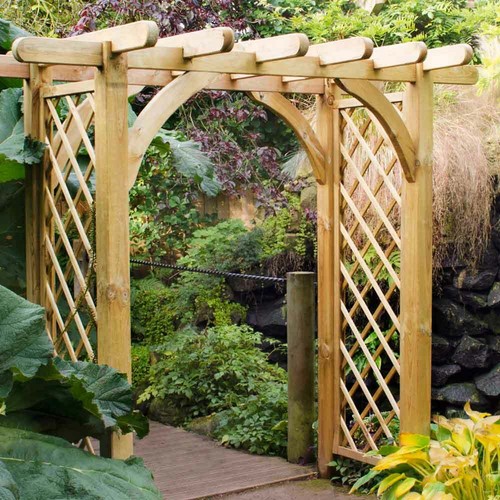 Wooden garden arch pergola - garden,