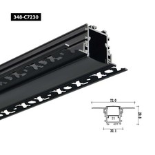 Black 2M Aluminium LED Strip
