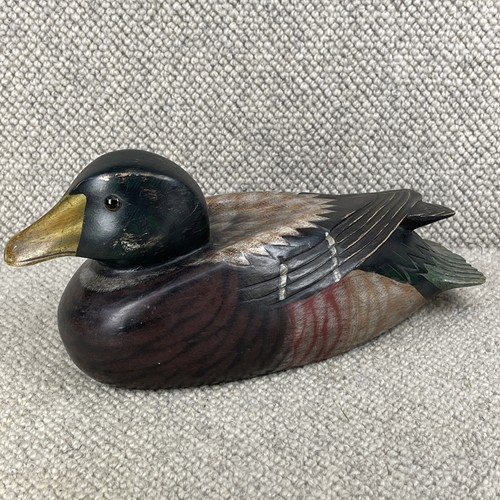Hand carved wooden mallard - hand,