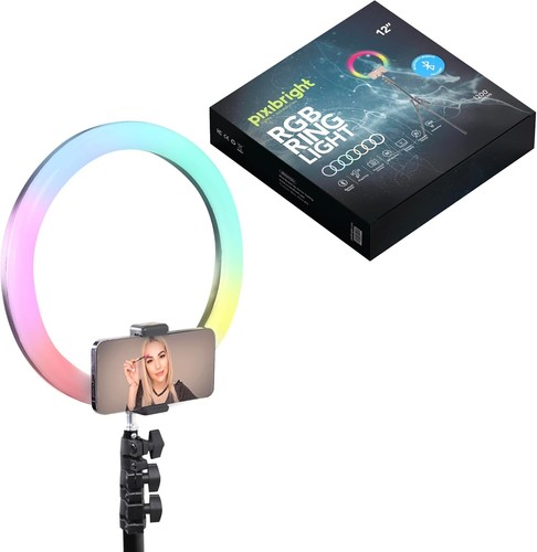 Led ring light - 12", rgb