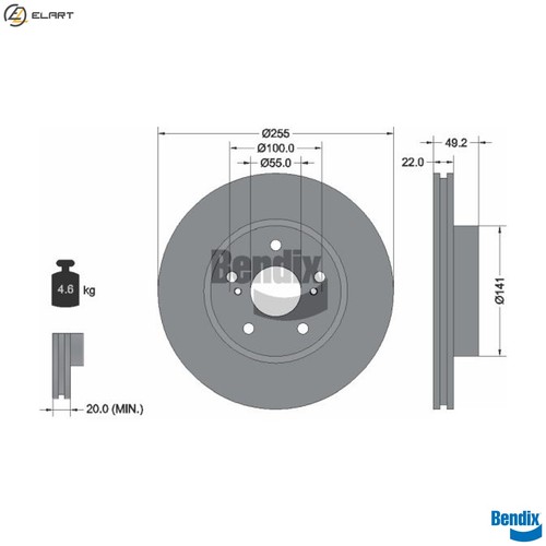 Brake disc bds1687 for - 2x,