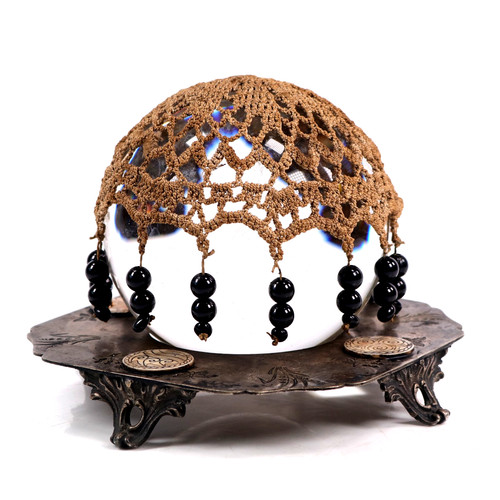 Antique gypsy crystal ball - crystal,