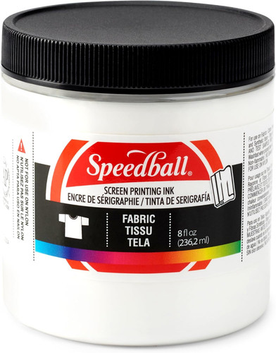 White fabric screen - white, printing