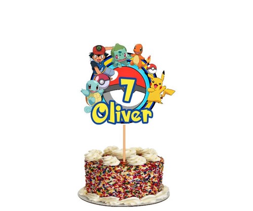 Personalised pokemon cake - pokemon,