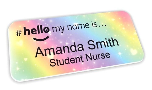 Hello name badge student - hello,