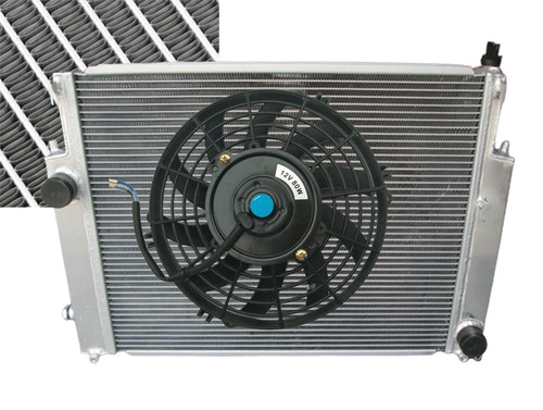 Aluminum radiator fan for bmw - radiator+fan,