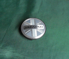 Jaguar Union Jack Hub Cap. Jaguar Grey/Silver Union Jack Wheel Badge/Centre Cap