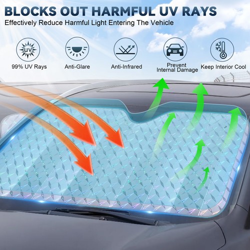 Foldable car windscreen sun - foldable,