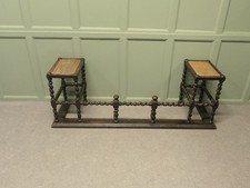 A Gothic Oak Barley Twist Bergere Club Fender