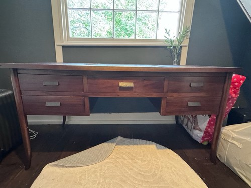 Vintage mahogany writing desk - vintage,