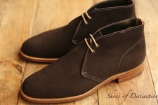 Church's Brown Suede Leather Chukka Boots Shoes Men's UK 8 F US 9 EU 42