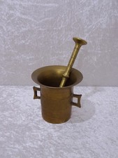 Dvxv3T - Brass Apothecary Mortar With Pestle - Vintage - 2.65 Lbs