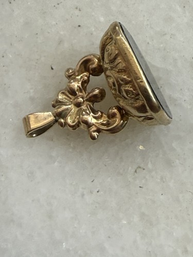 Vintage 9ct gold fob seal - gold,