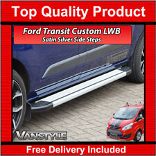 FITS FORD TRANSIT CUSTOM 12-18 SIDE STEPS LWB SIDE BARS RUNNING BOARDS TOURNEO