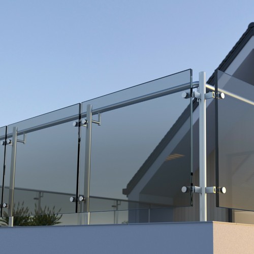 10mm grey tint toughened glass - grey,