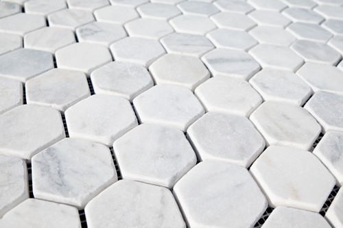 Calacatta tumbled white marble - white,