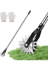 Lawn Edger, 67inch Side Wheel Rotary Edger Manual Lawn Grass Edging Tool