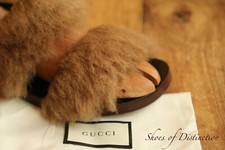 Gucci Brown Leather Fur