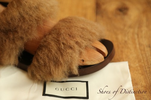 Gucci brown leather fur - gucci,