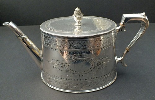 Antique epns silver teapot - silver,