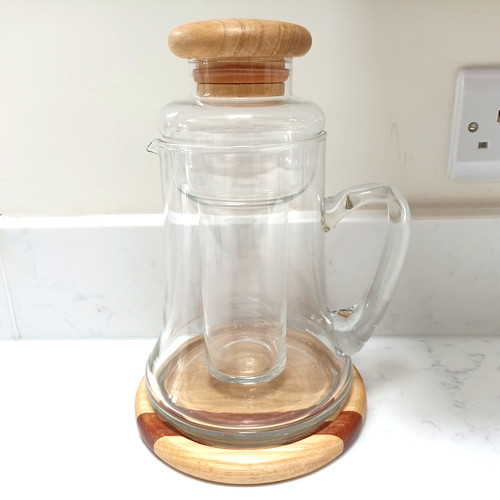Vintage glass cooler pitcher - cooler,